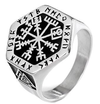 Rozsdamentes acél gyűrű levél alakú formával, köves díszítéssel, uniszex divat ékszer