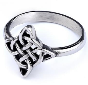 Rozsdamentes acél gyűrű levél alakú formával, köves díszítéssel, uniszex divat ékszer