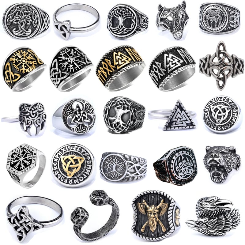 Rozsdamentes acél gyűrű levél alakú formával, köves díszítéssel, uniszex divat ékszer