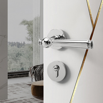 Sada kľučiek pre interiérové dvere, delený dizajn, zliatina zinku, model F15-B30, hrúbka dverí 35–50 mm, prispôsobenie