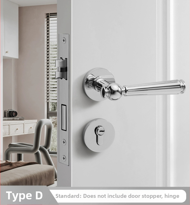 Sada kľučiek pre interiérové dvere, delený dizajn, zliatina zinku, model F15-B30, hrúbka dverí 35–50 mm, prispôsobenie