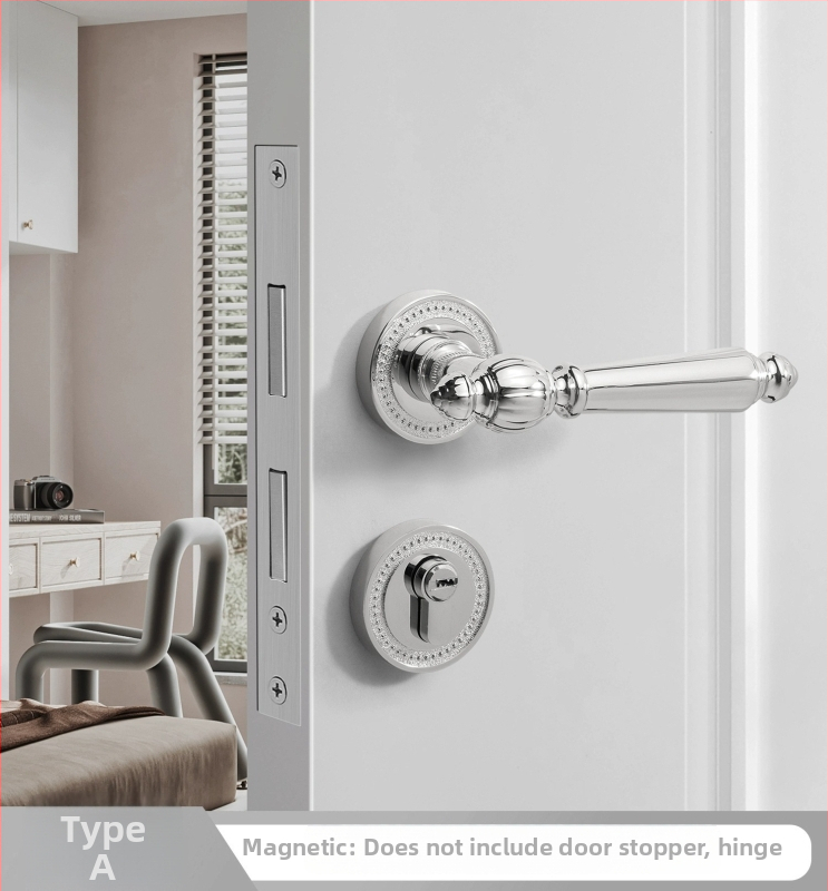 Sada kľučiek pre interiérové dvere, delený dizajn, zliatina zinku, model F15-B30, hrúbka dverí 35–50 mm, prispôsobenie