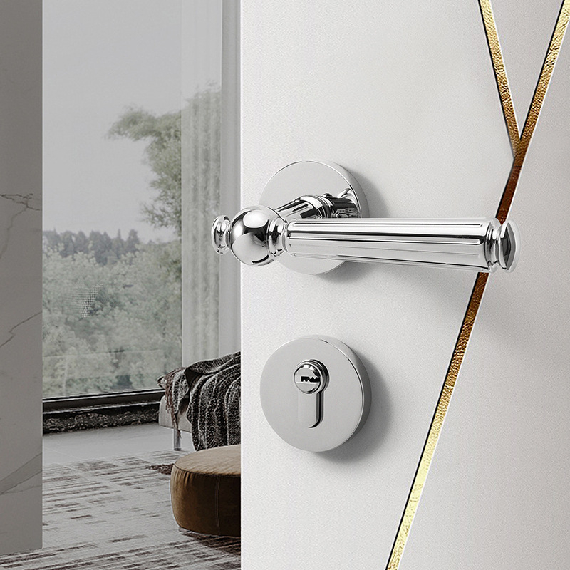 Sada kľučiek pre interiérové dvere, delený dizajn, zliatina zinku, model F15-B30, hrúbka dverí 35–50 mm, prispôsobenie