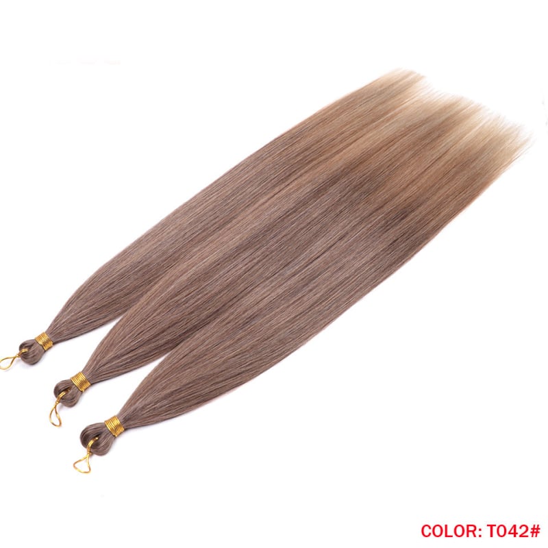 Perucă Rebecca Exotic, păr drept, fibră rezistentă la temperatură, set 3 bucăți, modă