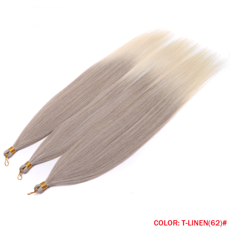 Perucă Rebecca Exotic, păr drept, fibră rezistentă la temperatură, set 3 bucăți, modă