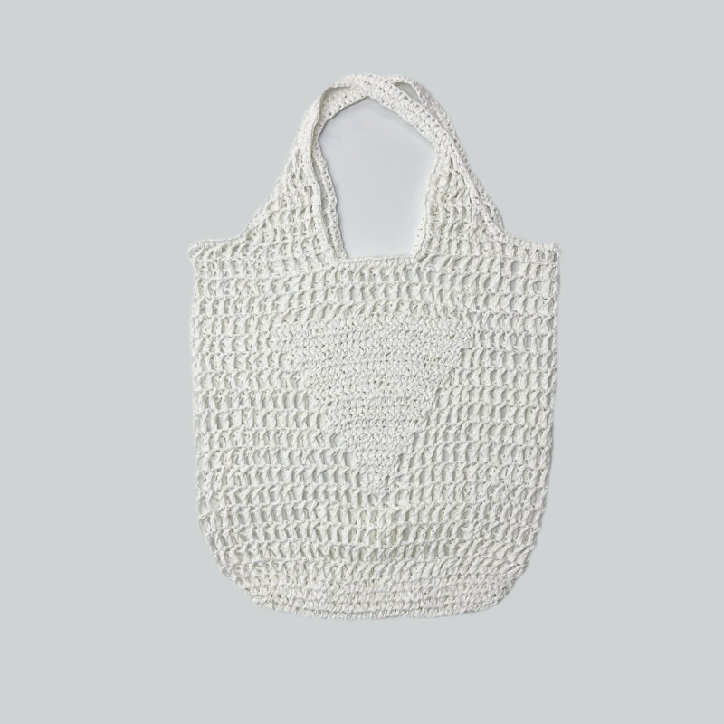 Geantă tote din hârtie, stil urban simplu, formă vertical pătrată, buzunar deschis, fără căptușeală