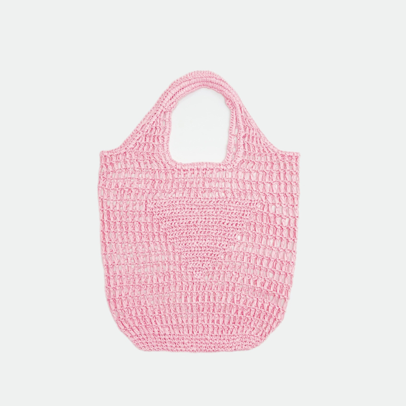 Geantă tote din hârtie, stil urban simplu, formă vertical pătrată, buzunar deschis, fără căptușeală