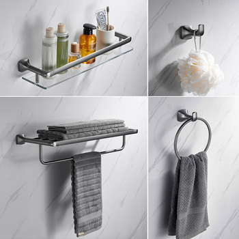 Fali törölközőtartó, 304 rozsdamentes acél, elektroplatált felület, Mu Ku, egyszerű stílus