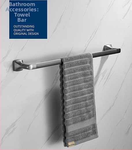 Fali törölközőtartó, 304 rozsdamentes acél, elektroplatált felület, Mu Ku, egyszerű stílus