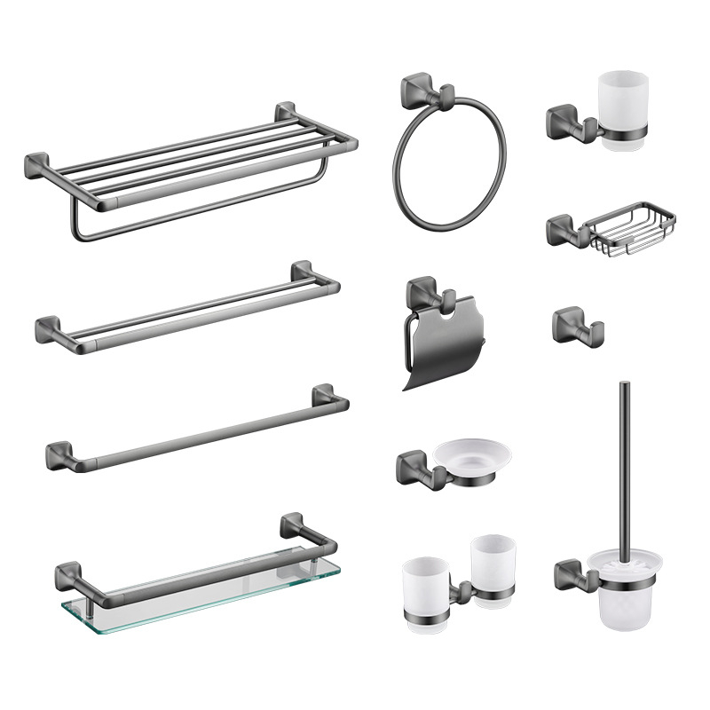 Fali törölközőtartó, 304 rozsdamentes acél, elektroplatált felület, Mu Ku, egyszerű stílus