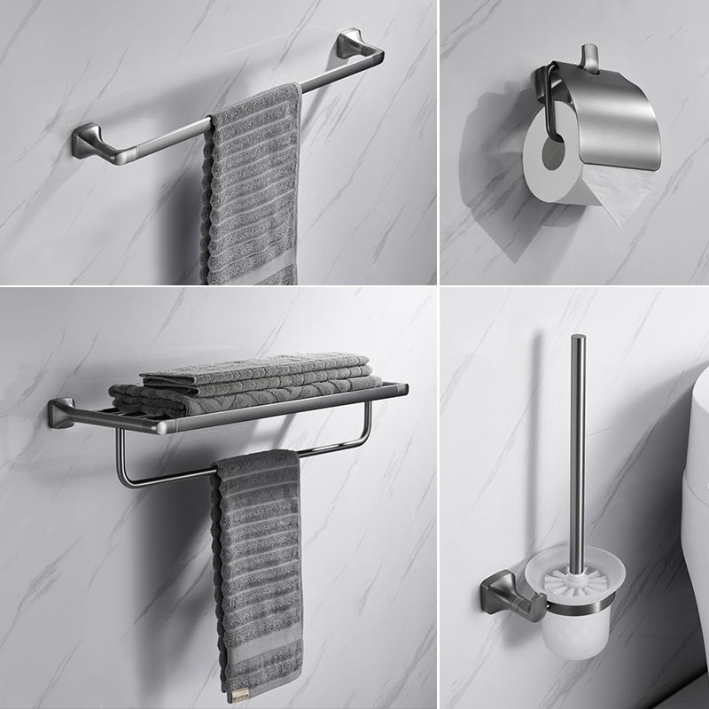 Fali törölközőtartó, 304 rozsdamentes acél, elektroplatált felület, Mu Ku, egyszerű stílus