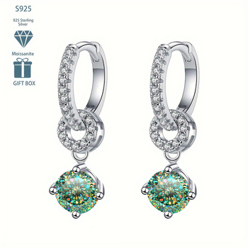 Moissanitne naušnice od srebra 925 s Pt950 premazom – ovalni geometrijski oblik, jednostavan ženski nakit