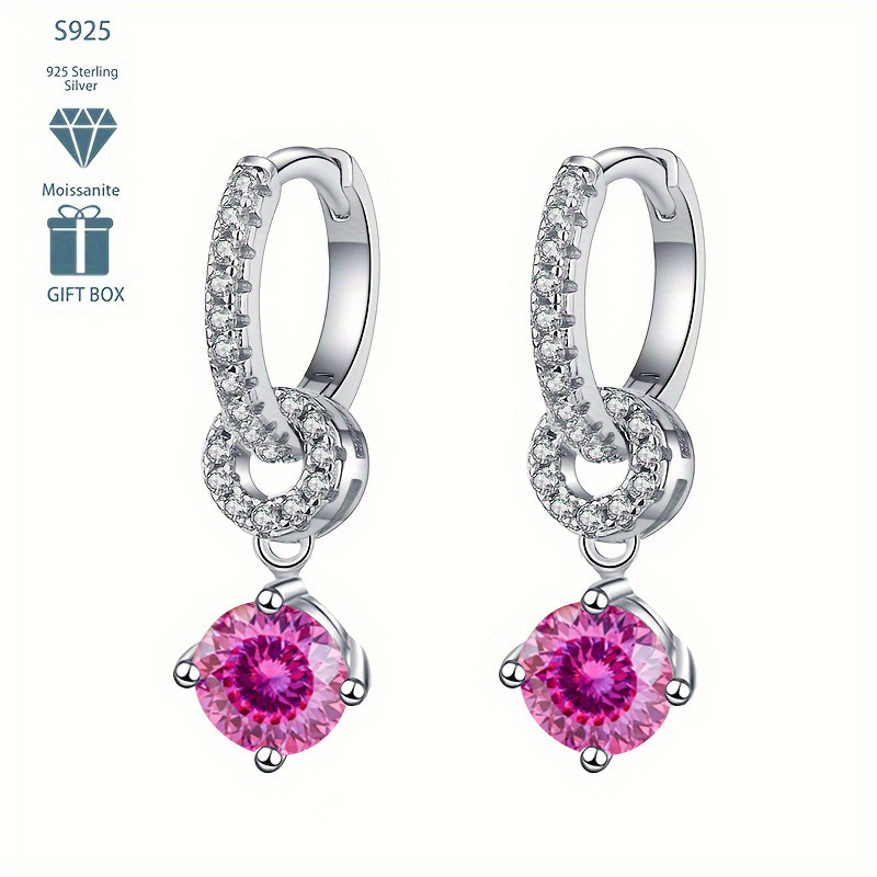 Moissanitne naušnice od srebra 925 s Pt950 premazom – ovalni geometrijski oblik, jednostavan ženski nakit