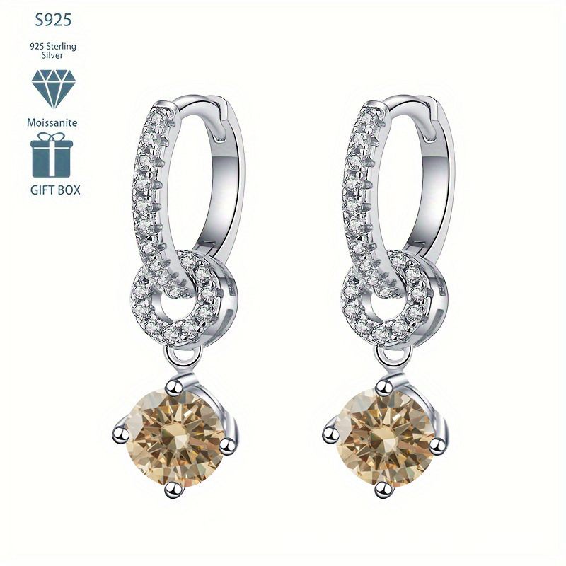 Moissanitne naušnice od srebra 925 s Pt950 premazom – ovalni geometrijski oblik, jednostavan ženski nakit