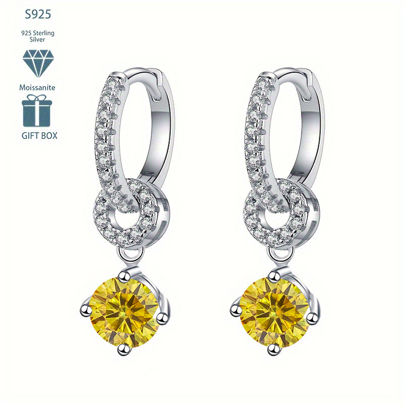 Moissanitne naušnice od srebra 925 s Pt950 premazom – ovalni geometrijski oblik, jednostavan ženski nakit