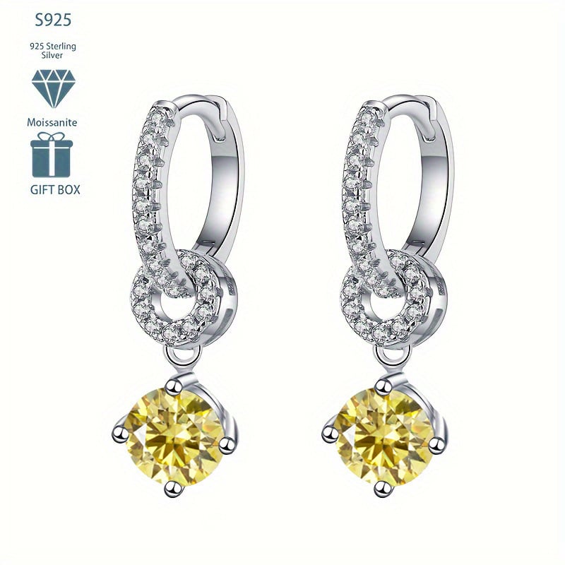 Moissanitne naušnice od srebra 925 s Pt950 premazom – ovalni geometrijski oblik, jednostavan ženski nakit