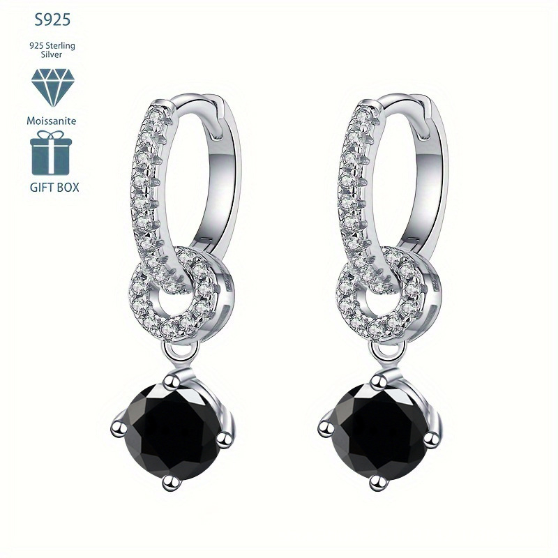 Moissanitne naušnice od srebra 925 s Pt950 premazom – ovalni geometrijski oblik, jednostavan ženski nakit