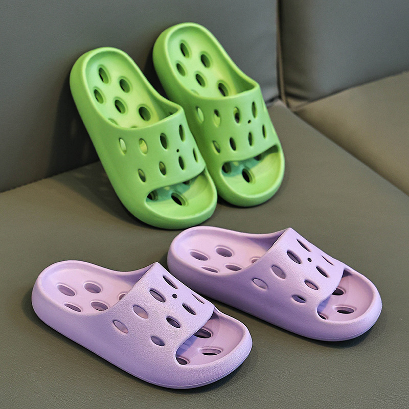 Gyerekek EVA fürdőpapucs – gyorsan száradó, csúszásmentes, szellőző üreges kialakítás, uniszex, szülő-gyerek papucs