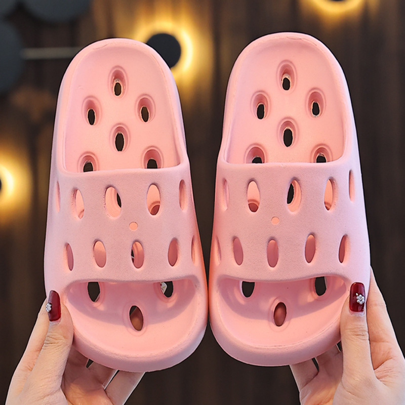 Gyerekek EVA fürdőpapucs – gyorsan száradó, csúszásmentes, szellőző üreges kialakítás, uniszex, szülő-gyerek papucs