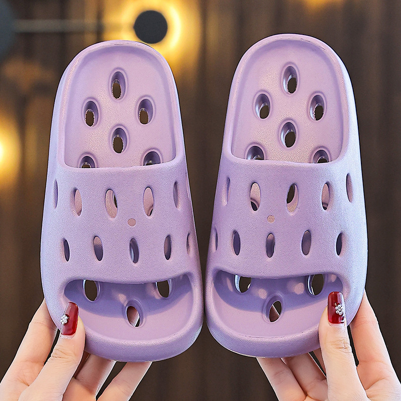 Gyerekek EVA fürdőpapucs – gyorsan száradó, csúszásmentes, szellőző üreges kialakítás, uniszex, szülő-gyerek papucs