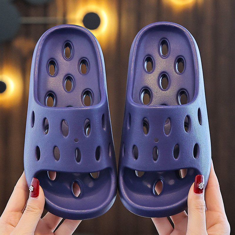 Gyerekek EVA fürdőpapucs – gyorsan száradó, csúszásmentes, szellőző üreges kialakítás, uniszex, szülő-gyerek papucs