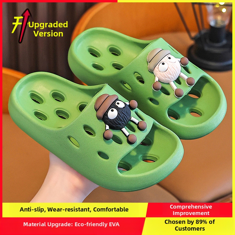 Gyerekek EVA fürdőpapucs – gyorsan száradó, csúszásmentes, szellőző üreges kialakítás, uniszex, szülő-gyerek papucs