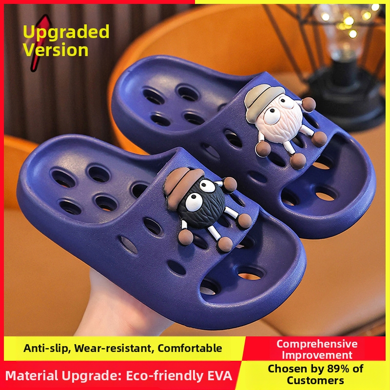 Gyerekek EVA fürdőpapucs – gyorsan száradó, csúszásmentes, szellőző üreges kialakítás, uniszex, szülő-gyerek papucs