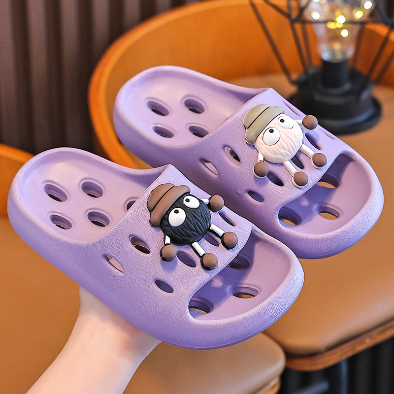 Gyerekek EVA fürdőpapucs – gyorsan száradó, csúszásmentes, szellőző üreges kialakítás, uniszex, szülő-gyerek papucs