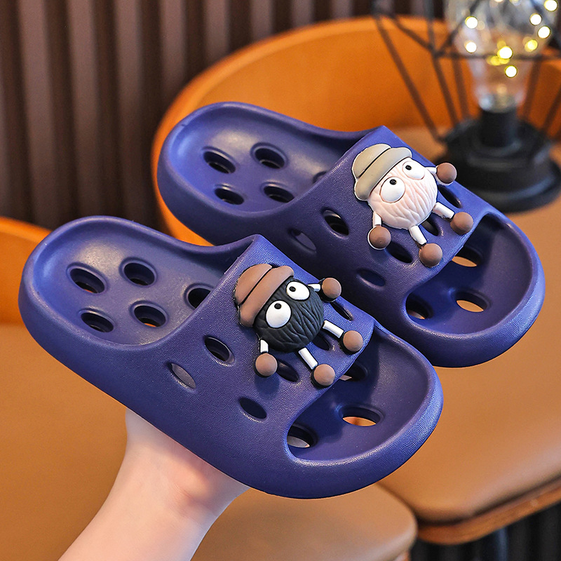 Gyerekek EVA fürdőpapucs – gyorsan száradó, csúszásmentes, szellőző üreges kialakítás, uniszex, szülő-gyerek papucs