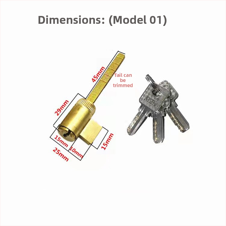 Zámkový valec pre interiérové dvere, meď/zinok materiál, moderný minimalistický štýl, Ju jia