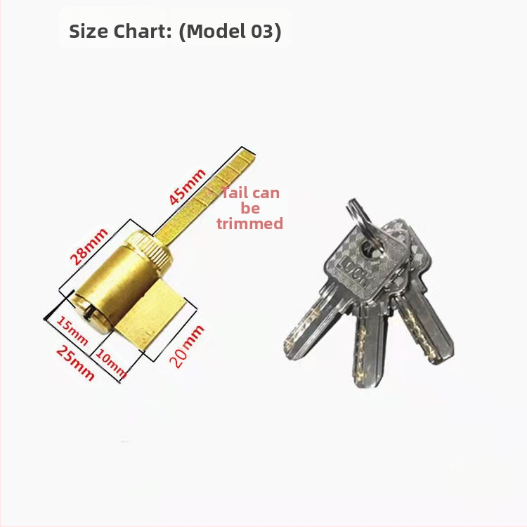 Цилиндър за заключване за интериорни врати, мед/цинк, Ju jia, модерен минималистичен стил