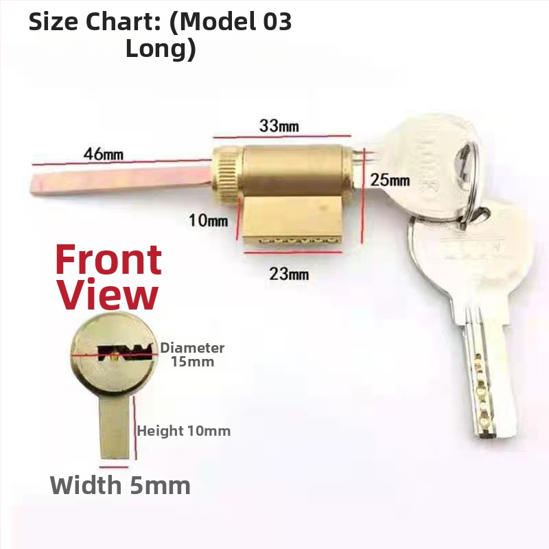 Цилиндър за заключване за интериорни врати, мед/цинк, Ju jia, модерен минималистичен стил