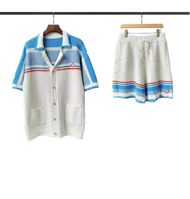 Pamut kötött kardigán galléros, laza szabás, rövid ujjú