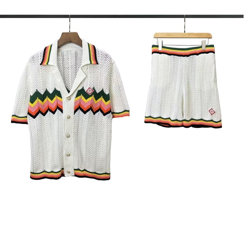 Pamut kötött kardigán galléros, laza szabás, rövid ujjú