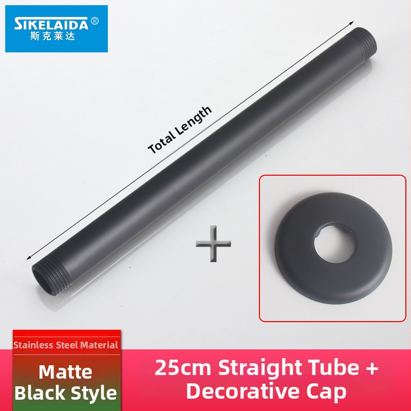 Skrytý sprchový rameno do steny s horným prskaním, kruhový z 304 nerezovej ocele, model SKD1223