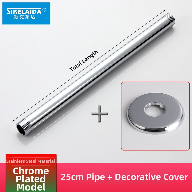 Skrytý sprchový rameno do steny s horným prskaním, kruhový z 304 nerezovej ocele, model SKD1223