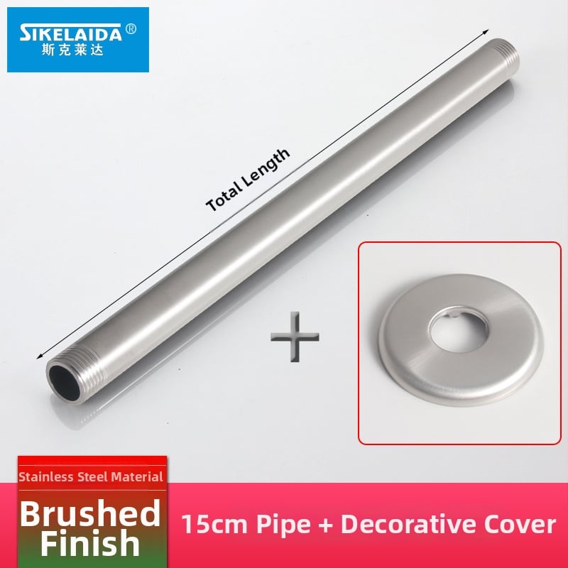 Skrytý sprchový rameno do steny s horným prskaním, kruhový z 304 nerezovej ocele, model SKD1223