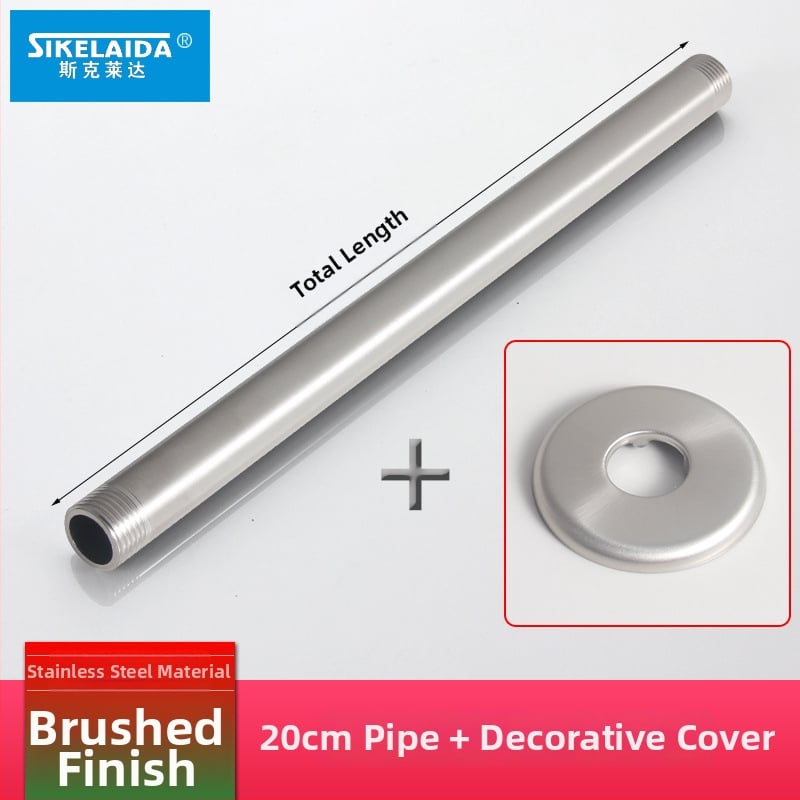 Skrytý sprchový rameno do steny s horným prskaním, kruhový z 304 nerezovej ocele, model SKD1223