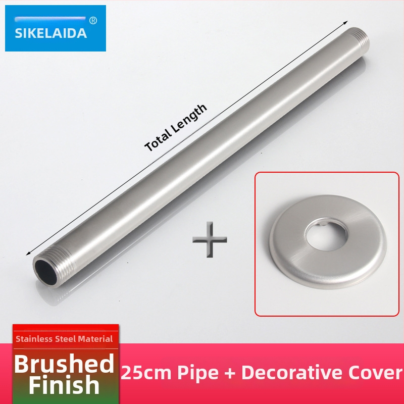 Skrytý sprchový rameno do steny s horným prskaním, kruhový z 304 nerezovej ocele, model SKD1223