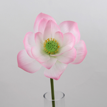 Floare de lotus artificială • PVC moale • imprimare 3D • varietate: lotus • Brand: Lotus Bud • Utilizări: nunți, exterior, recuzită pentru fotografie, decor acasă