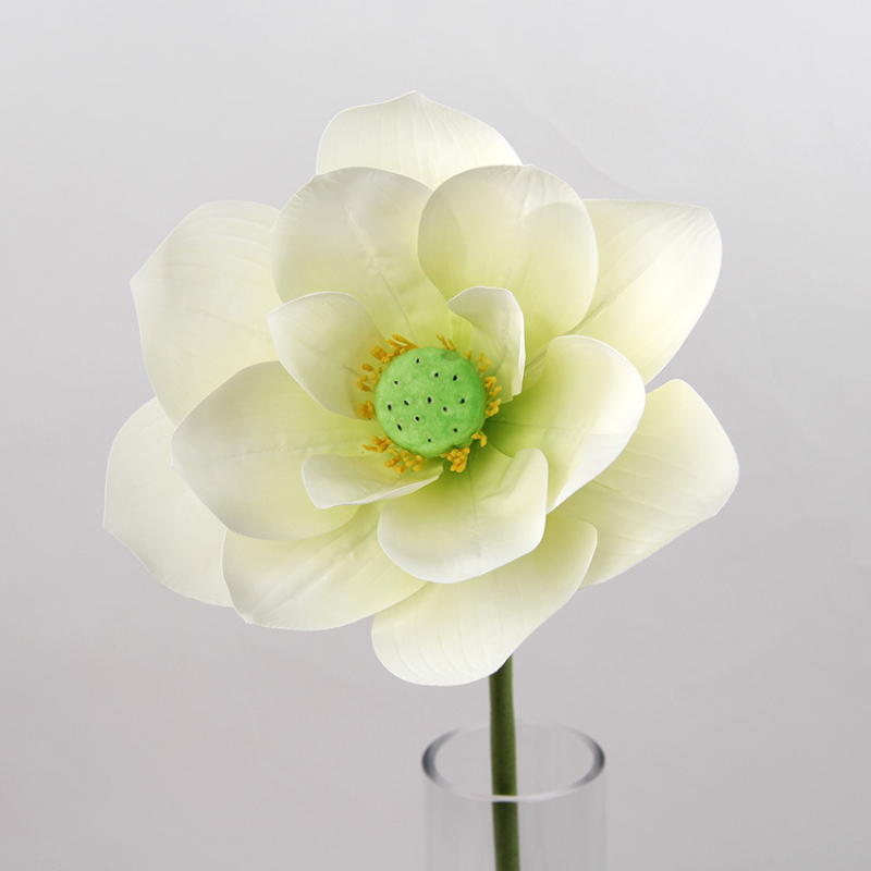 Floare de lotus artificială • PVC moale • imprimare 3D • varietate: lotus • Brand: Lotus Bud • Utilizări: nunți, exterior, recuzită pentru fotografie, decor acasă