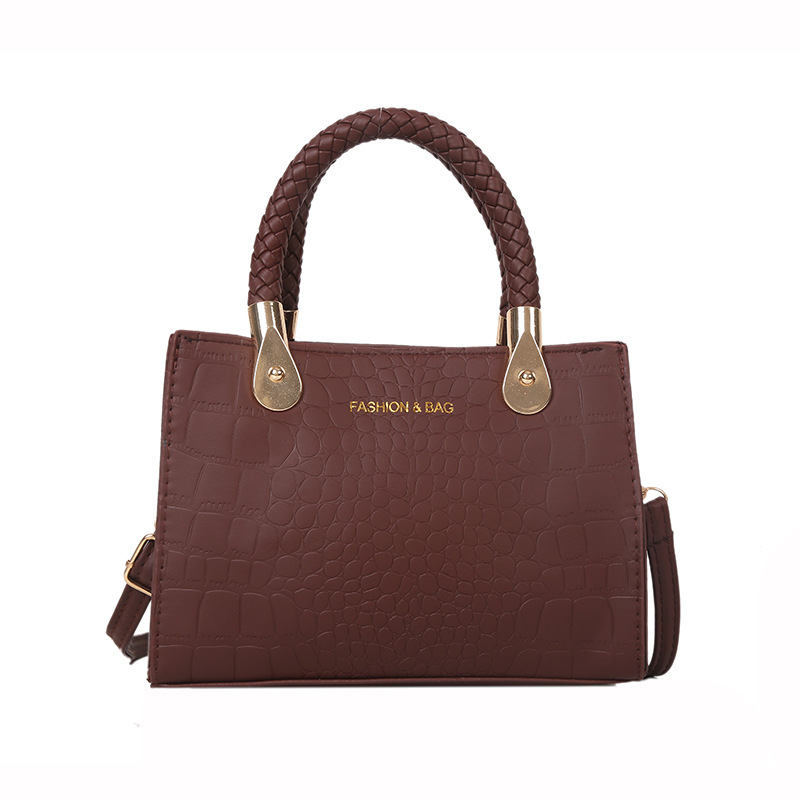 Τσάντα ώμου, PU υλικό, αστικός μινιμαλισμός, φερμουάρ, οριζόντιο τετράγωνο σχήμα