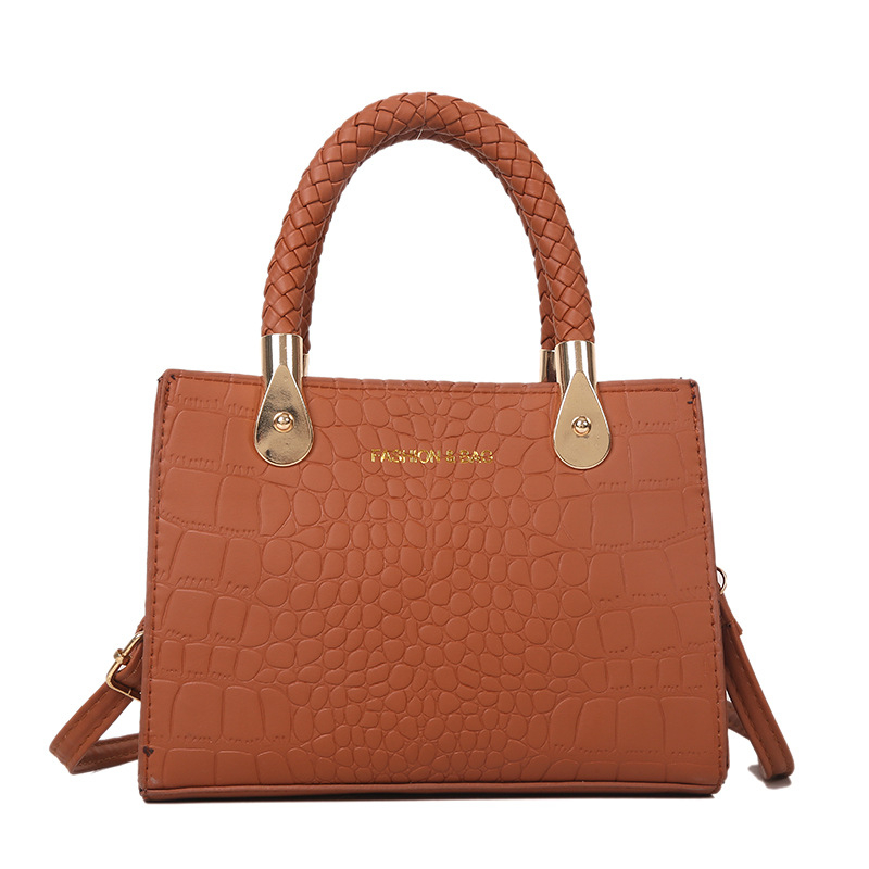 Τσάντα ώμου, PU υλικό, αστικός μινιμαλισμός, φερμουάρ, οριζόντιο τετράγωνο σχήμα