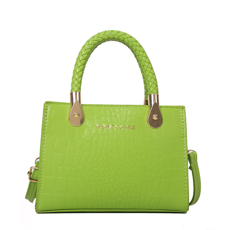 Τσάντα ώμου, PU υλικό, αστικός μινιμαλισμός, φερμουάρ, οριζόντιο τετράγωνο σχήμα