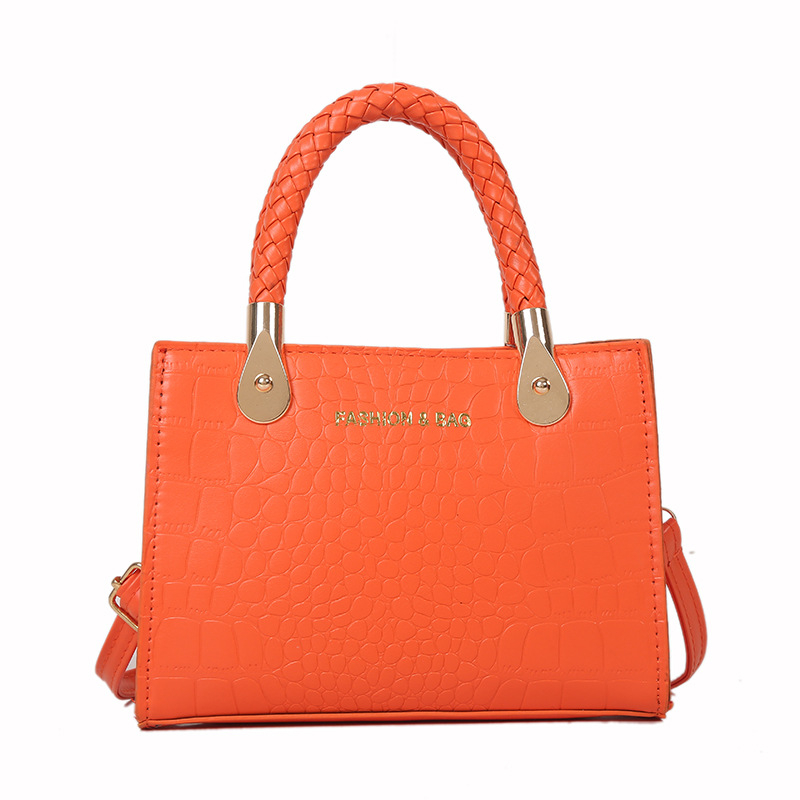 Τσάντα ώμου, PU υλικό, αστικός μινιμαλισμός, φερμουάρ, οριζόντιο τετράγωνο σχήμα