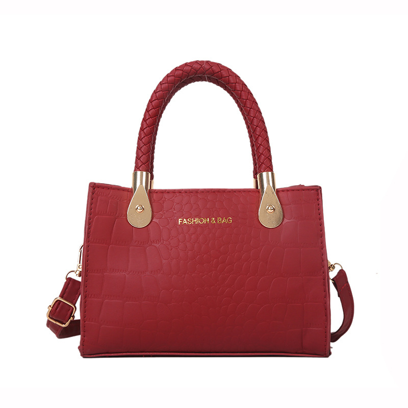 Τσάντα ώμου, PU υλικό, αστικός μινιμαλισμός, φερμουάρ, οριζόντιο τετράγωνο σχήμα