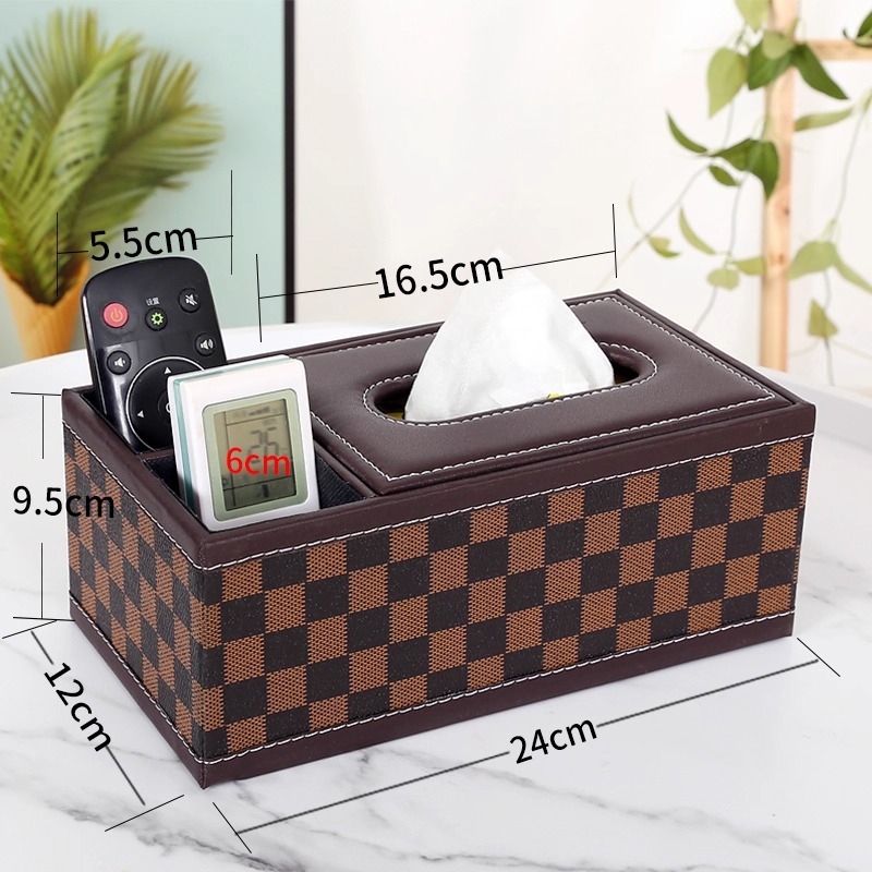 Кожена кутия за салфетки с дървесен модел - луксозна настолна мултифункционална кутия за съхранение, издърпващи се салфетки, печат на лого, водоустойчива