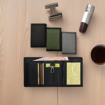 Мъжки портфейл за пътуване с карта — полиестерен Oxford плат, водоустойчив, лек, сгъваем