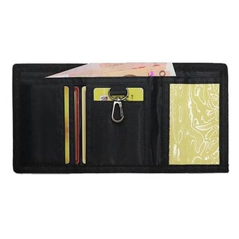 Мъжки портфейл за пътуване с карта — полиестерен Oxford плат, водоустойчив, лек, сгъваем