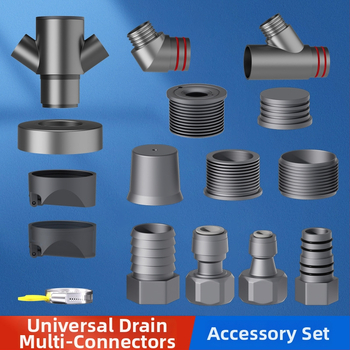 Trostruki odvodni spoj za kuhinju/balkon, ABS, dodaci, jedan komad, neto težina 0,02 kg